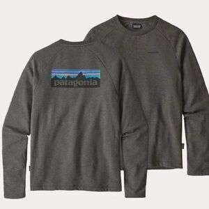 Patagonia Men’s Sz L Gray‎ P-6 Logo Lightweight Crew Sweatshirt